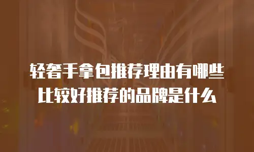 轻奢手拿包推荐理由有哪些比较好推荐的品牌是什么