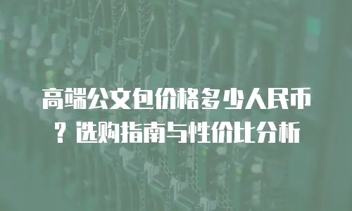高端公文包价格多少人民币？选购指南与性价比分析
