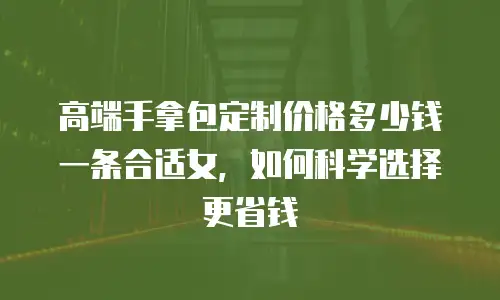 高端手拿包定制价格多少钱一条合适女，如何科学选择更省钱