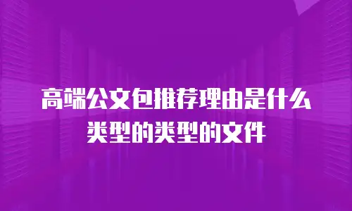 高端公文包推荐理由是什么类型的类型的文件