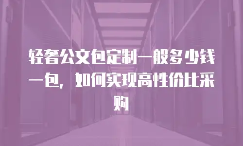 轻奢公文包定制一般多少钱一包，如何实现高性价比采购