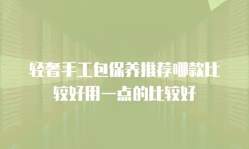 轻奢手工包保养推荐哪款比较好用一点的比较好