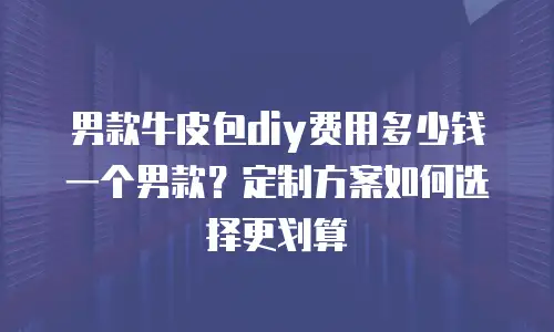男款牛皮包diy费用多少钱一个男款？定制方案如何选择更划算