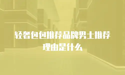 轻奢包包推荐品牌男士推荐理由是什么