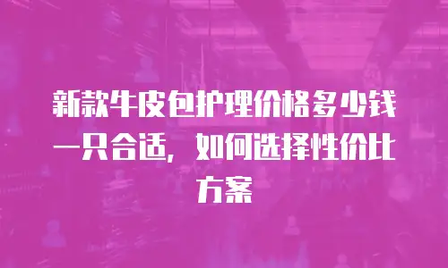 新款牛皮包护理价格多少钱一只合适，如何选择性价比方案