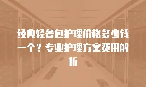 经典轻奢包护理价格多少钱一个？专业护理方案费用解析