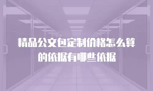 精品公文包定制价格怎么算的依据有哪些依据