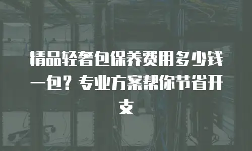 精品轻奢包保养费用多少钱一包？专业方案帮你节省开支