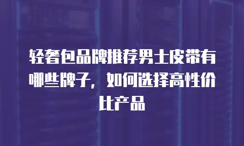 轻奢包品牌推荐男士皮带有哪些牌子，如何选择高性价比产品