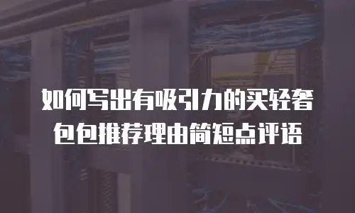 如何写出有吸引力的买轻奢包包推荐理由简短点评语