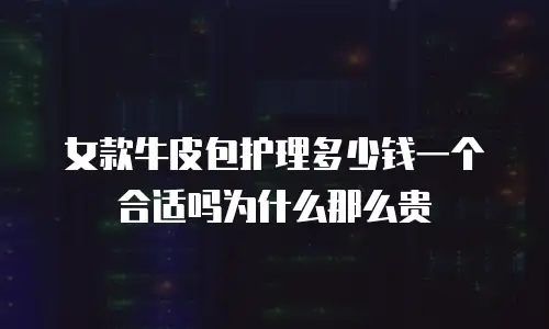 女款牛皮包护理多少钱一个合适吗为什么那么贵