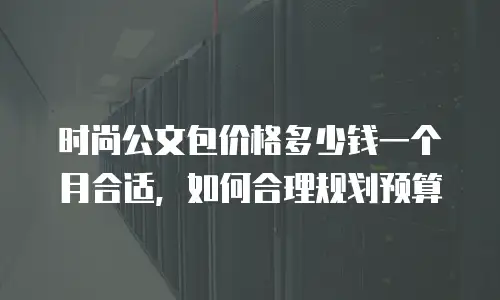 时尚公文包价格多少钱一个月合适，如何合理规划预算