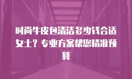 时尚牛皮包清洁多少钱合适女士？专业方案帮您精准预算