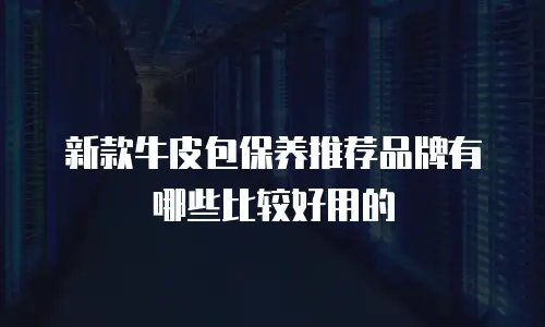 新款牛皮包保养推荐品牌有哪些比较好用的