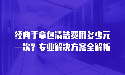 经典手拿包清洁费用多少元一次？专业解决方案全解析