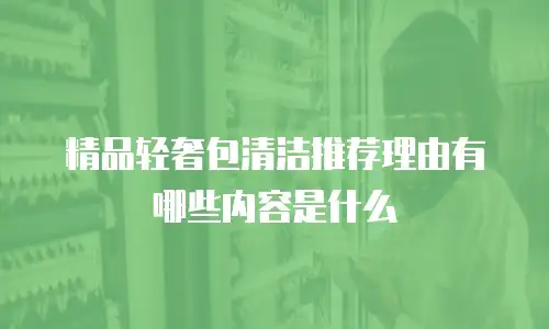 精品轻奢包清洁推荐理由有哪些内容是什么