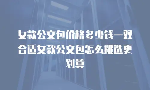 女款公文包价格多少钱一双合适女款公文包怎么挑选更划算