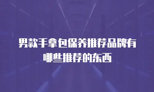 男款手拿包保养推荐品牌有哪些推荐的东西