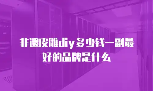非遗皮雕diy多少钱一副最好的品牌是什么