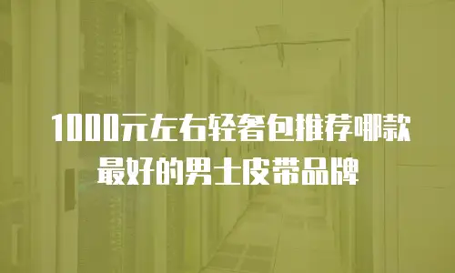 1000元左右轻奢包推荐哪款最好的男士皮带品牌