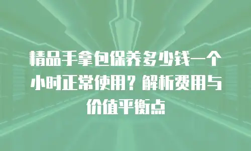 精品手拿包保养多少钱一个小时正常使用？解析费用与价值平衡点