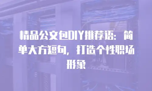 精品公文包DIY推荐语：简单大方短句，打造个性职场形象