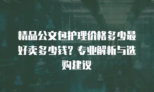 精品公文包护理价格多少最好卖多少钱？专业解析与选购建议