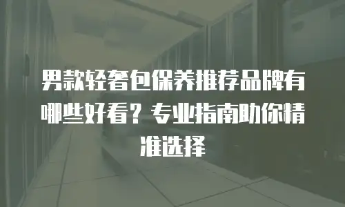 男款轻奢包保养推荐品牌有哪些好看？专业指南助你精准选择