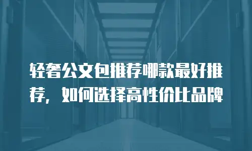 轻奢公文包推荐哪款最好推荐，如何选择高性价比品牌