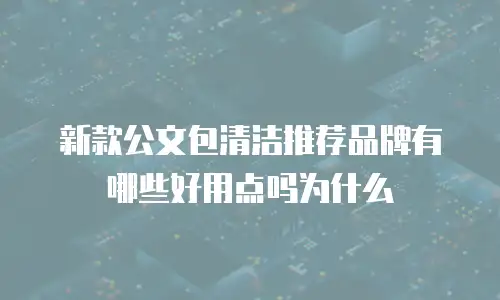 新款公文包清洁推荐品牌有哪些好用点吗为什么