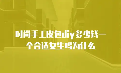 时尚手工皮包diy多少钱一个合适女生吗为什么