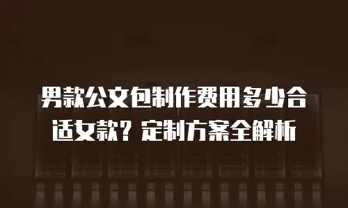 男款公文包制作费用多少合适女款？定制方案全解析