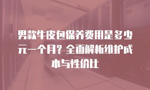 男款牛皮包保养费用是多少元一个月？全面解析维护成本与性价比