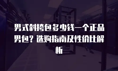 男式斜挎包多少钱一个正品男包？选购指南及性价比解析