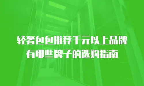轻奢包包推荐千元以上品牌有哪些牌子的选购指南