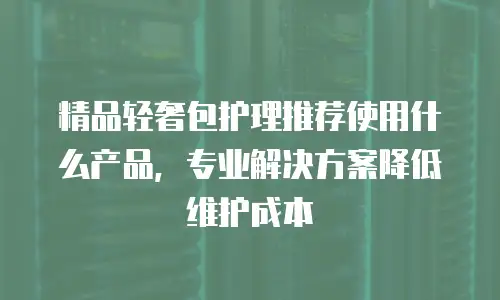 精品轻奢包护理推荐使用什么产品，专业解决方案降低维护成本