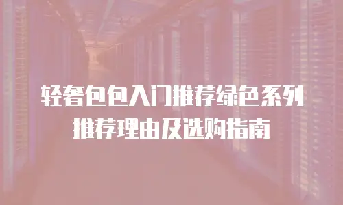 轻奢包包入门推荐绿色系列推荐理由及选购指南