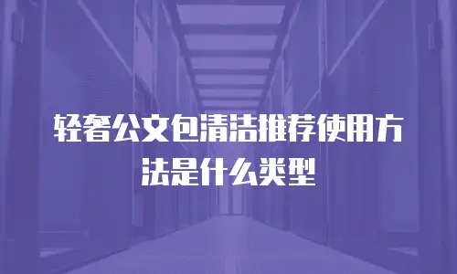 轻奢公文包清洁推荐使用方法是什么类型