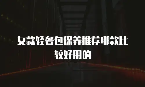 女款轻奢包保养推荐哪款比较好用的