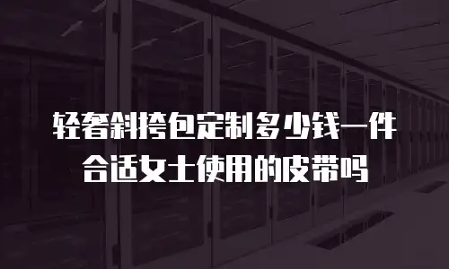 轻奢斜挎包定制多少钱一件合适女士使用的皮带吗