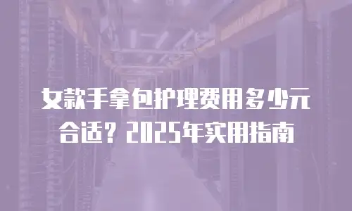 女款手拿包护理费用多少元合适？2025年实用指南