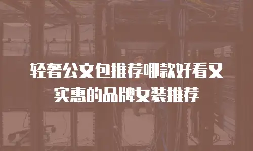 轻奢公文包推荐哪款好看又实惠的品牌女装推荐