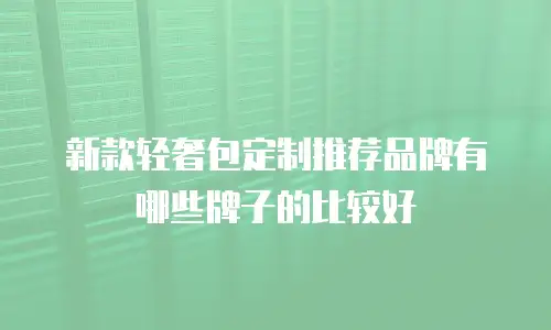 新款轻奢包定制推荐品牌有哪些牌子的比较好