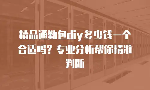 精品通勤包diy多少钱一个合适吗？专业分析帮你精准判断