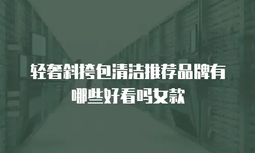 轻奢斜挎包清洁推荐品牌有哪些好看吗女款
