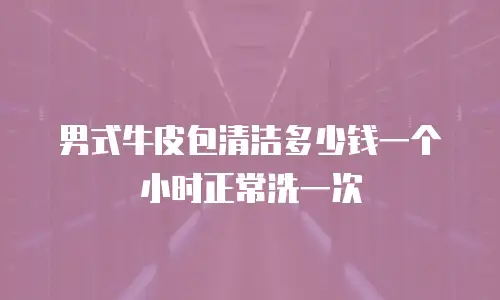 男式牛皮包清洁多少钱一个小时正常洗一次