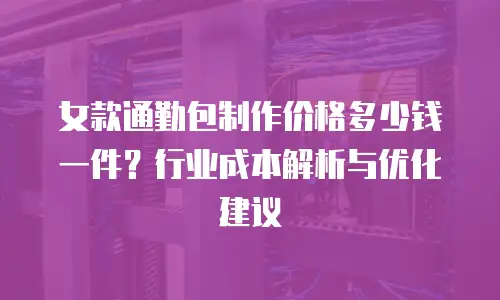 女款通勤包制作价格多少钱一件？行业成本解析与优化建议
