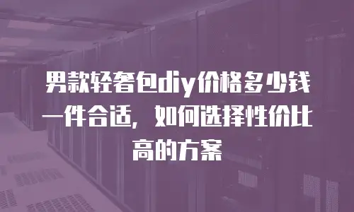 男款轻奢包diy价格多少钱一件合适，如何选择性价比高的方案