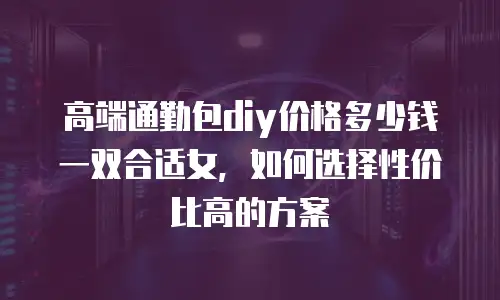 高端通勤包diy价格多少钱一双合适女，如何选择性价比高的方案
