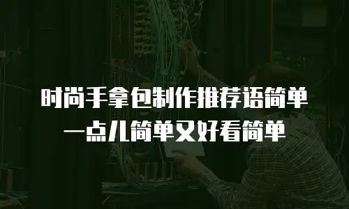 时尚手拿包制作推荐语简单一点儿简单又好看简单